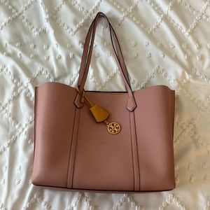 Tory Burch pink Perry tote bag